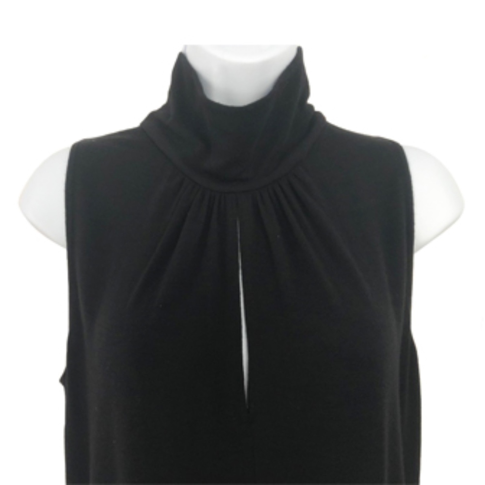 Theory Blouson Stretch Sleeveless Black Dress - Picture 2 of 2